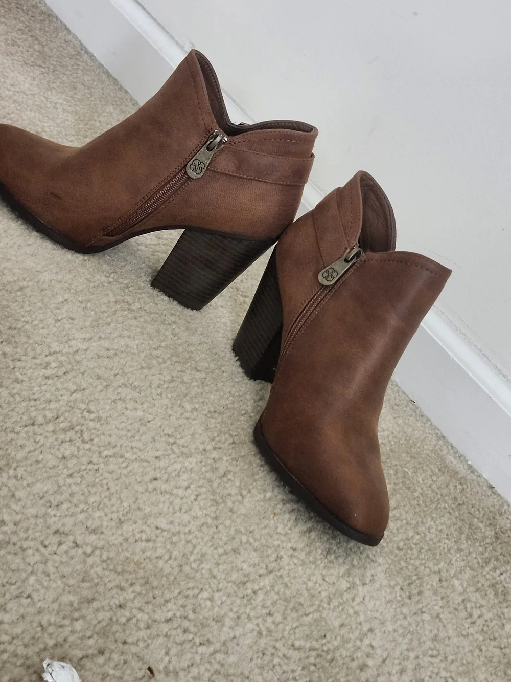 Womens's Capri Textile Wedge Boots - Brown Size: 9